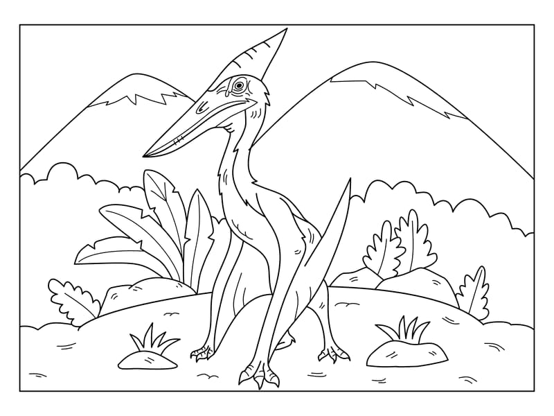 Pterodactyl Coloring Page