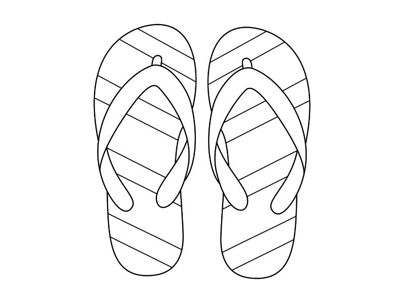 Flip Flops Coloring Page