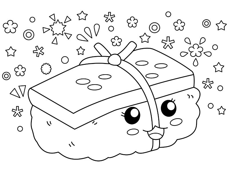 Tamago nigiri Coloring Page