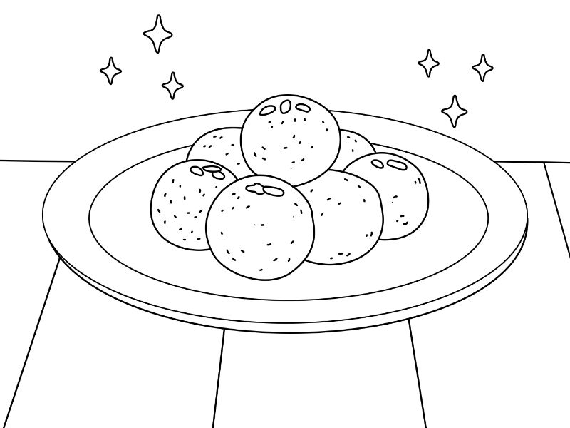 Ladoo Coloring Page