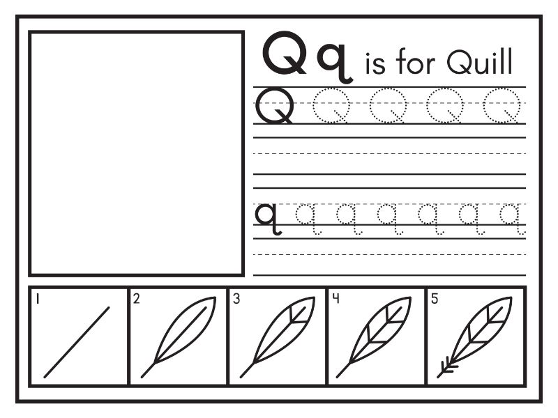 Q Coloring Page