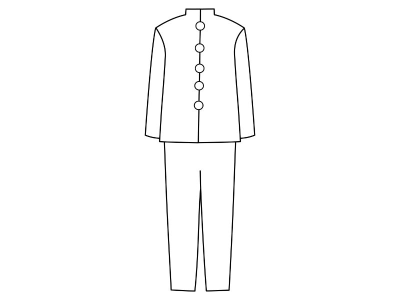 Boy School Uniform Japanese Coloring Page