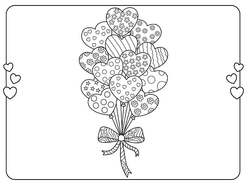 HeartCards Coloring Page
