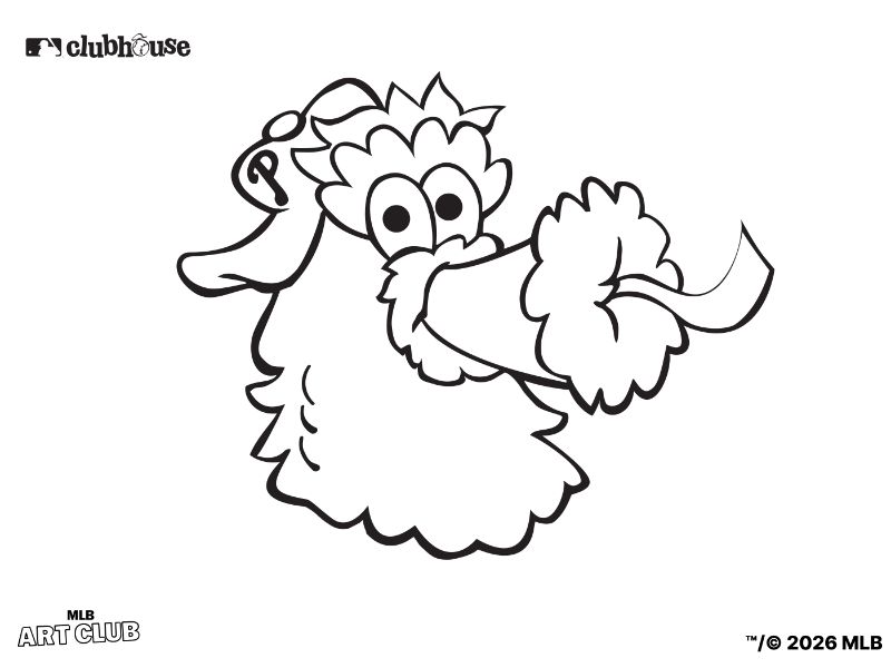 Philadelphia Phillies The Phillie Phanatic Coloring Page