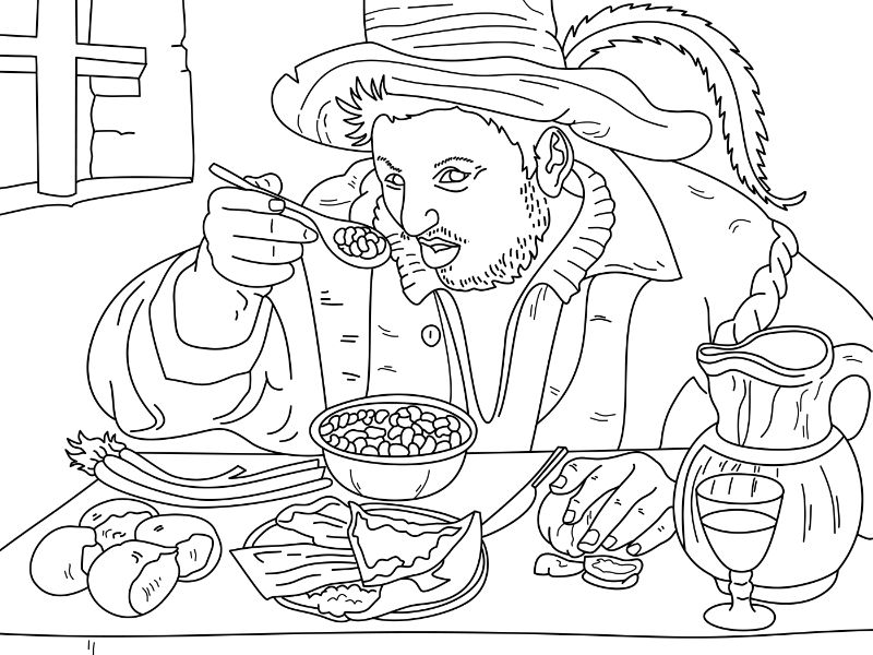 The Beaneater Coloring Page