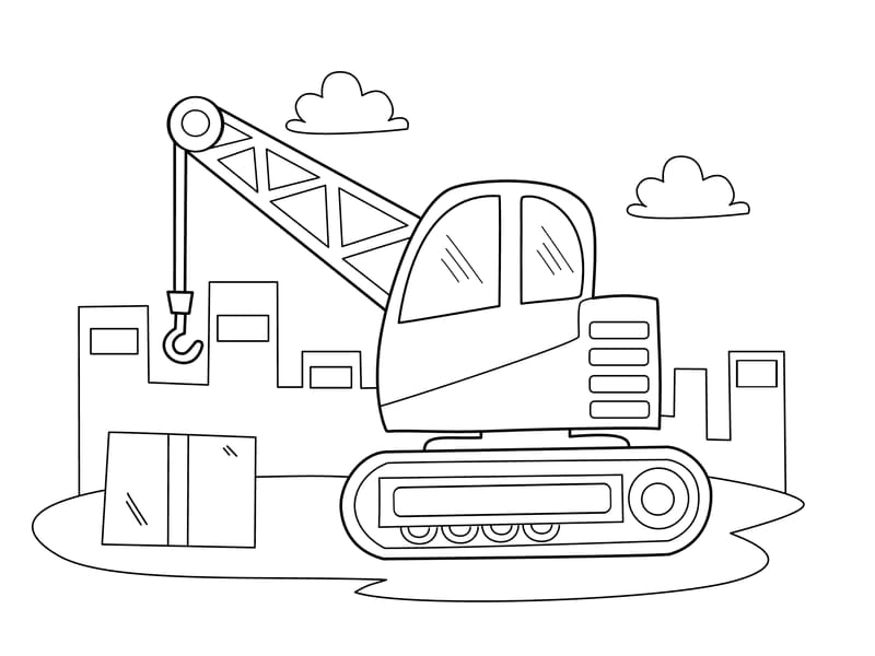 Crane Coloring Page