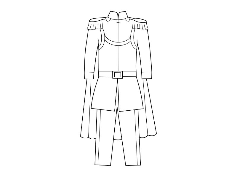 Prince Clothing Coloring Page