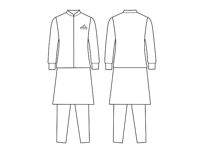 Male Indian Traditional Dress Coloring Page