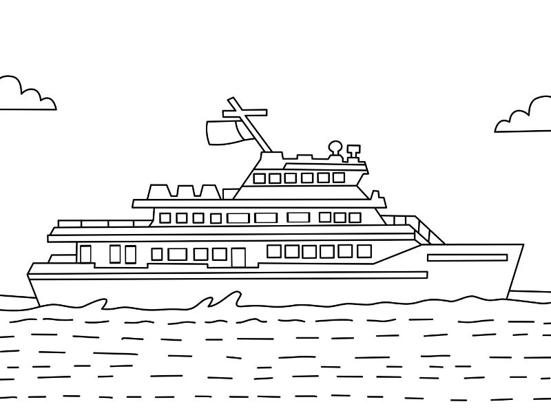 Sydney Ferry Coloring Page