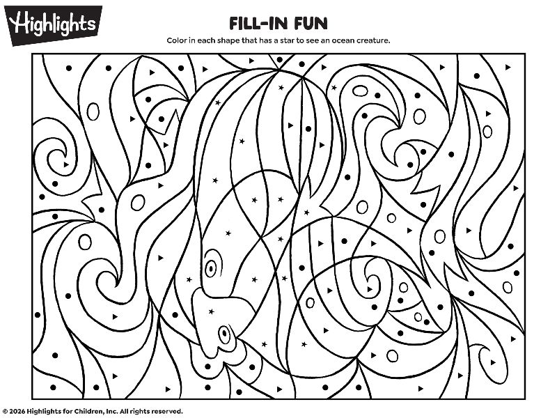 Highlights Fill In Fun Coloring Page