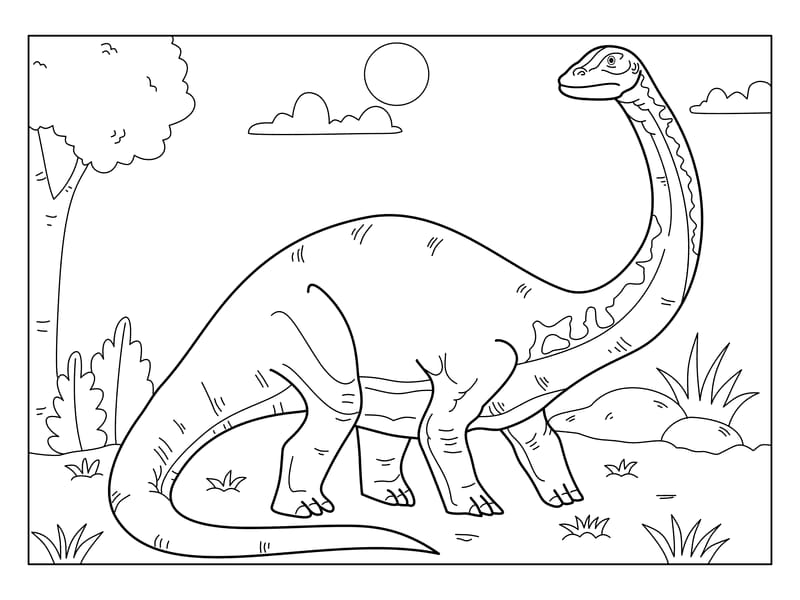 Brontosaurus Coloring Page