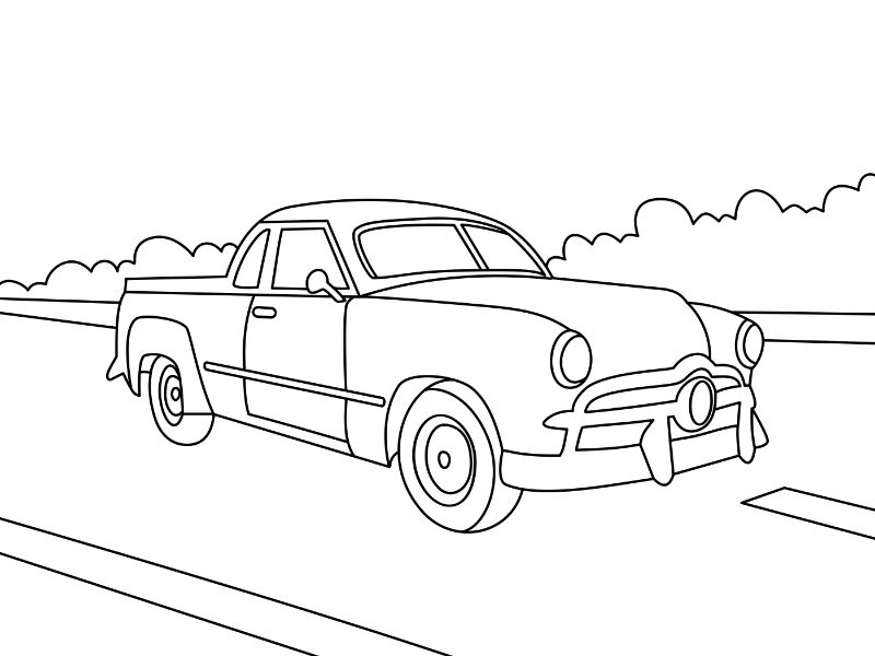 Ute Pickup Truck Coloring Page