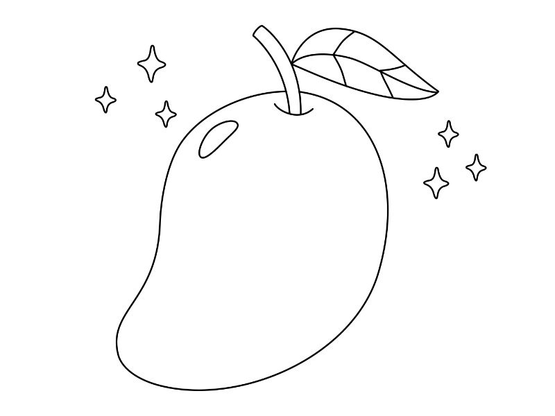 Mango Coloring Page