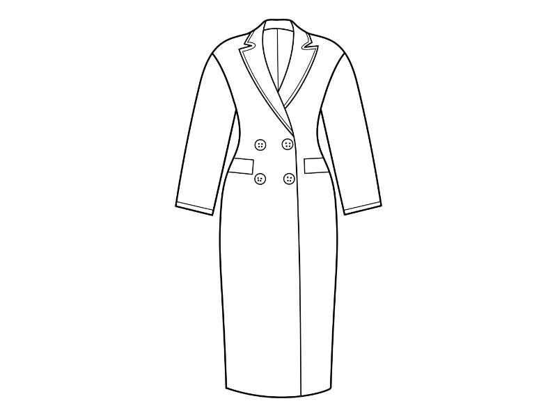 Long Jacket Coloring Page