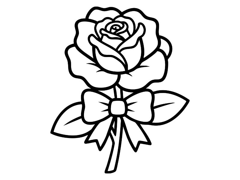 Rose Coloring Page