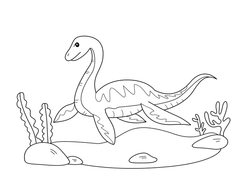 Plesiosaurs Coloring Page