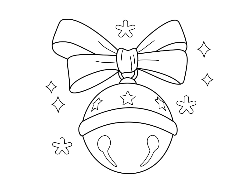 Holiday Single Bell Coloring Page