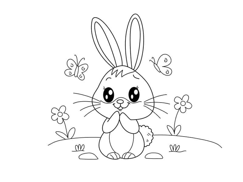 Bunny Coloring Page