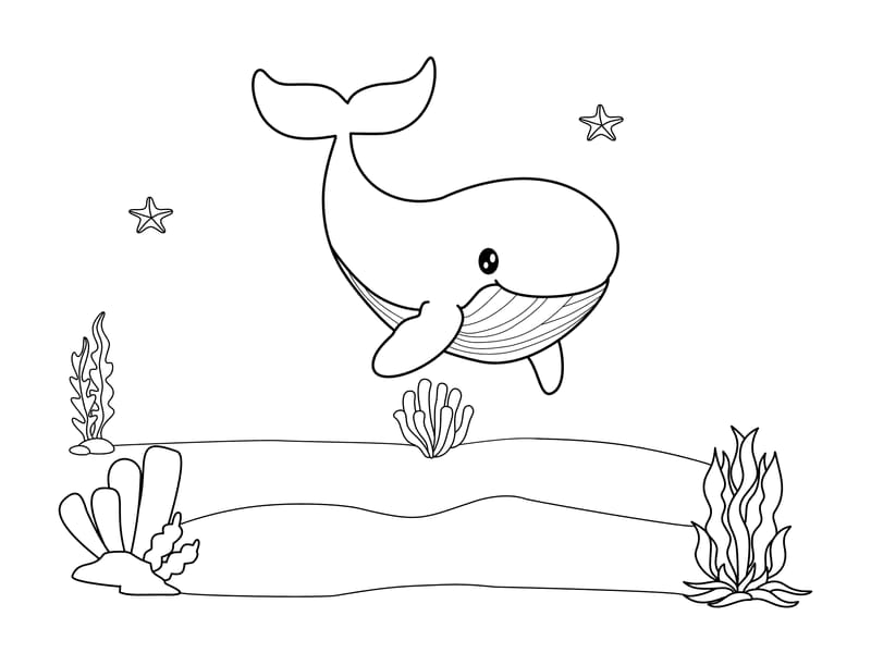 Whale Coloring Page