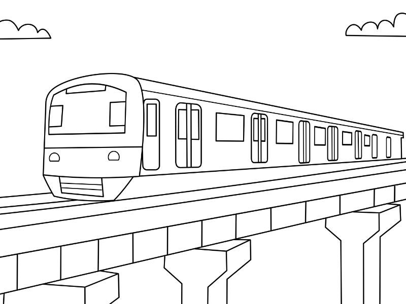 MRT Train Coloring Page