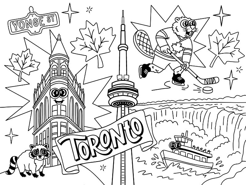 Toronto Coloring Page
