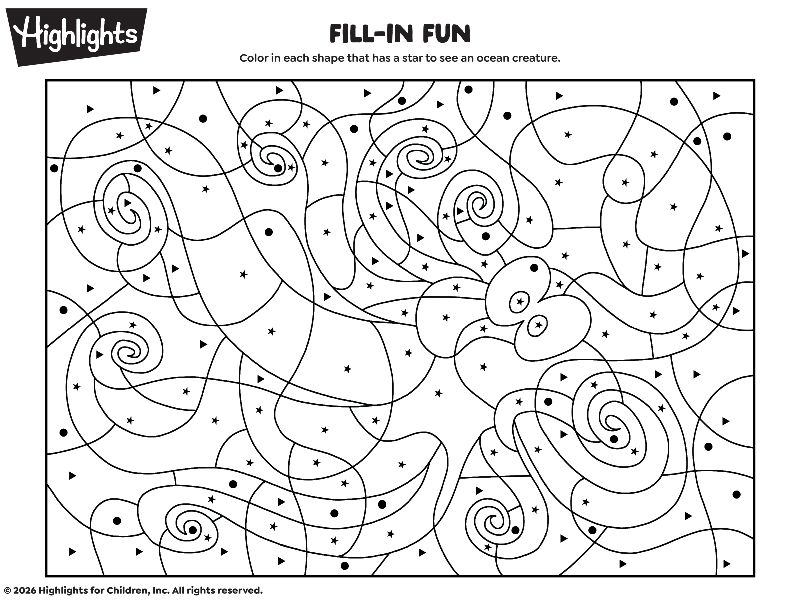Highlights Fill In Fun Coloring Page