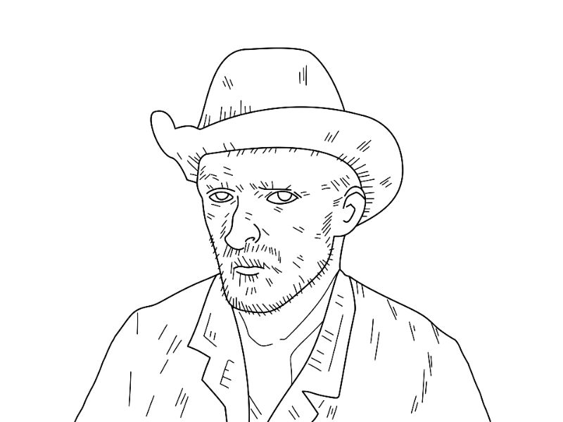 Self Portrait Coloring Page