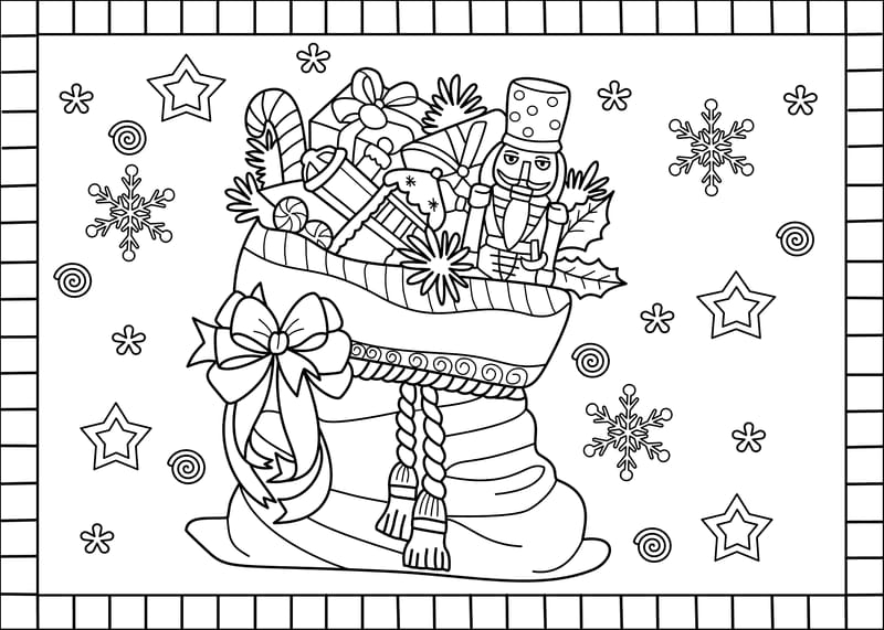 Card Present Coloring Page