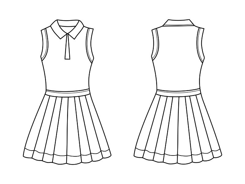 Tennis Dress Coloring Page