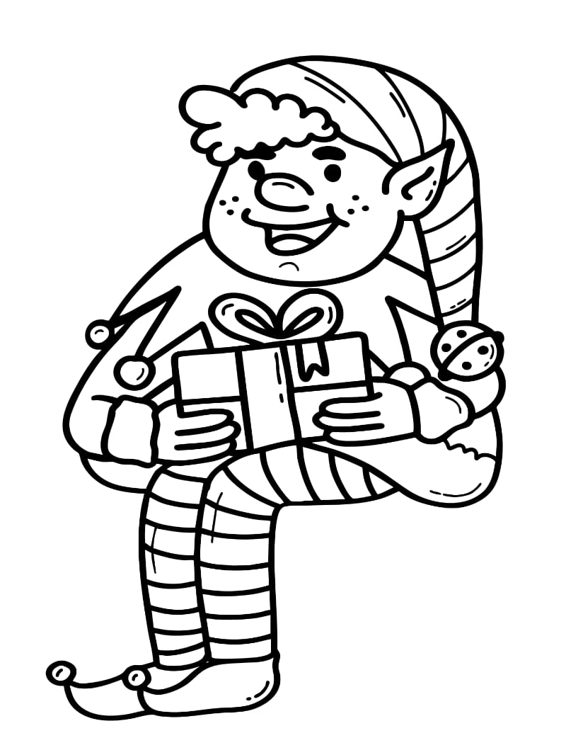 ElfonShelf Coloring Page