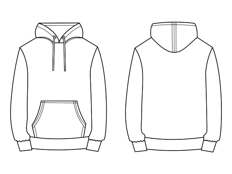 Hoodie Coloring Page