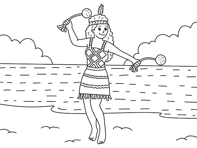 Poi Balls Coloring Page