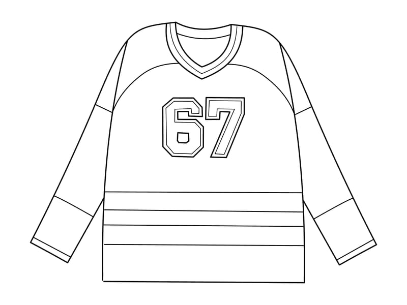 67 Hockey Coloring Page