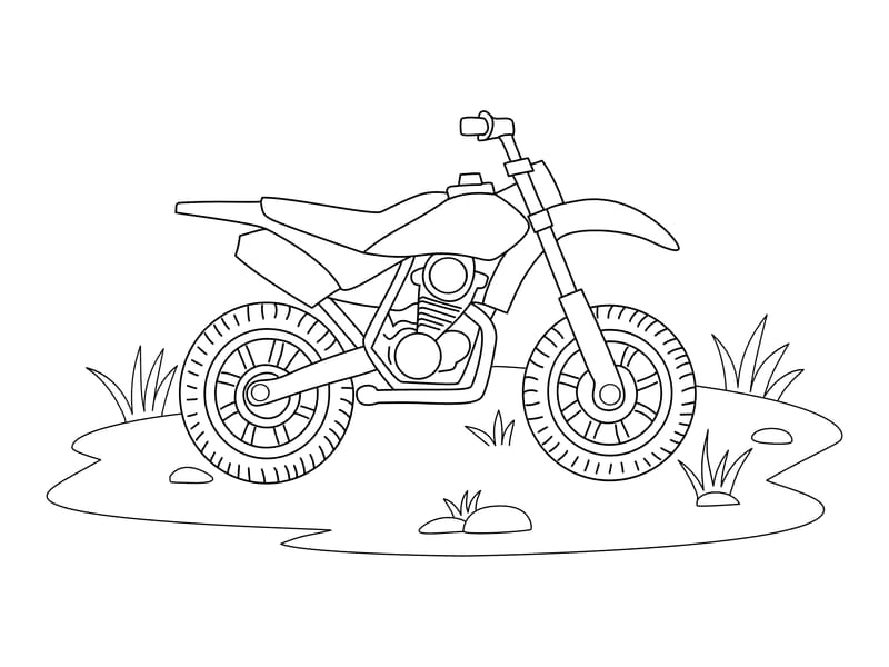 Motorcycle Coloring Page