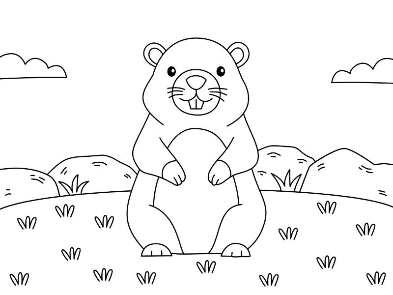 Wombat Coloring Page