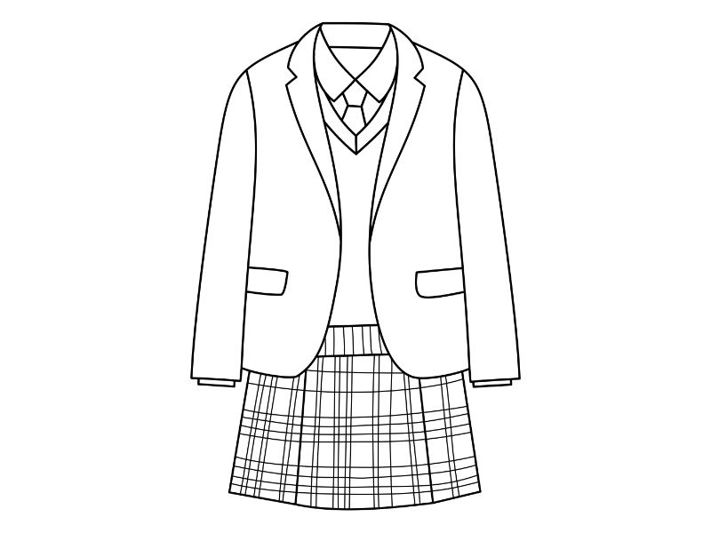 School Uniform Coloring Page