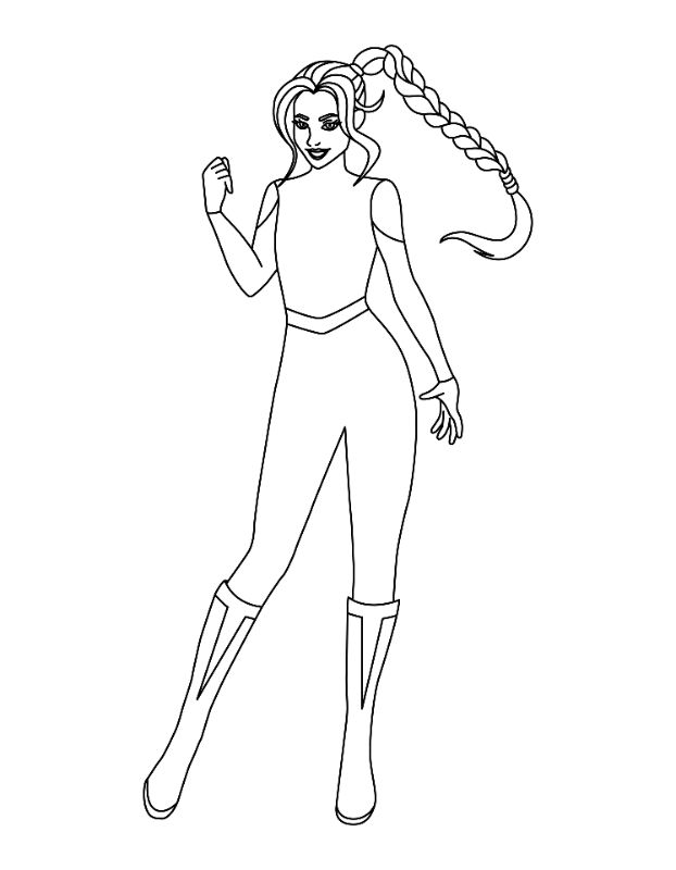 Superhero Coloring Page