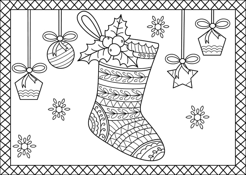 Card Sock Coloring Page