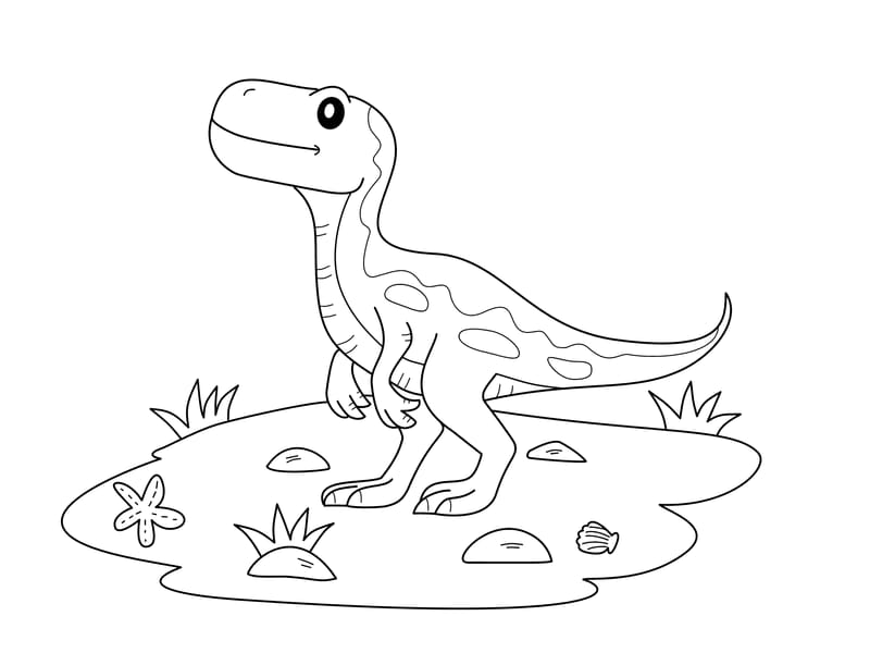 Velociraptor Coloring Page