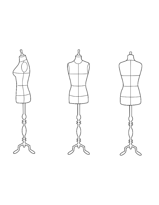 Woman Triple Coloring Page