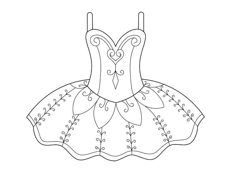 Ballerina Dress Coloring Page