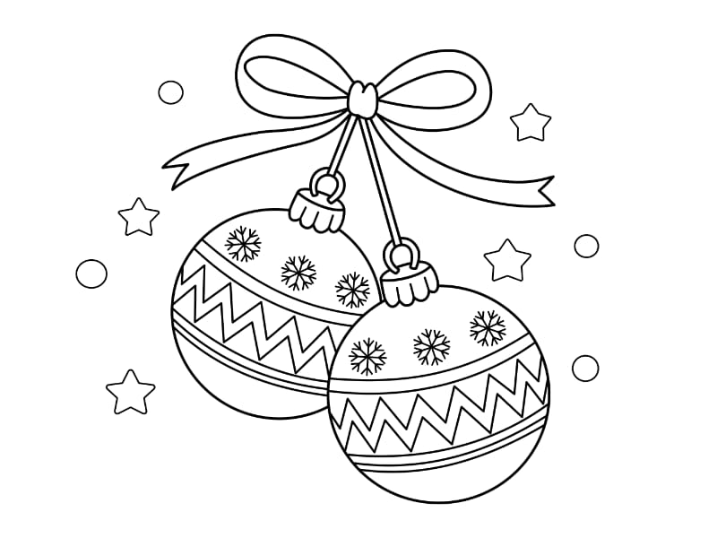 Holiday Ornaments Coloring Page