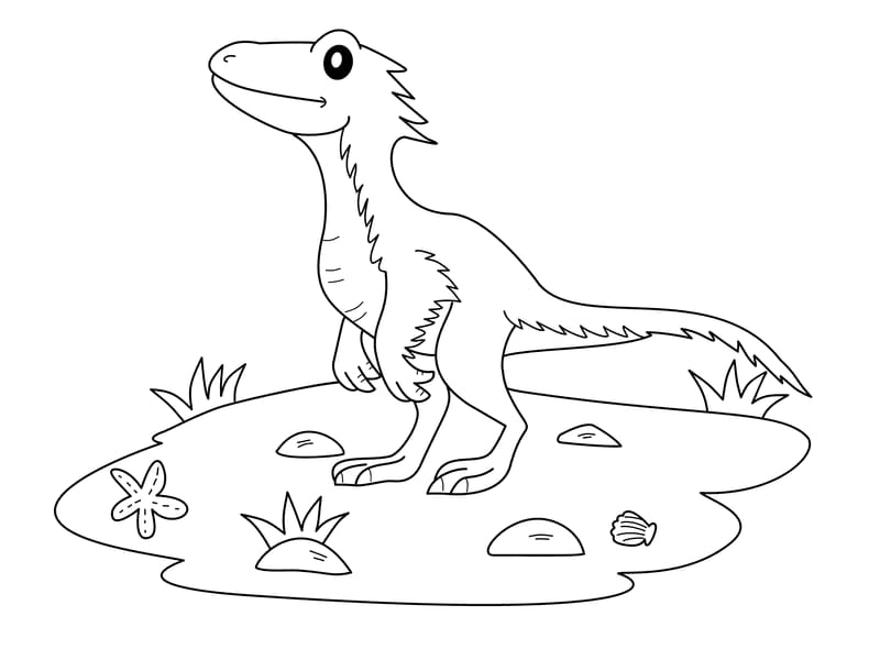 Velociraptor Coloring Page