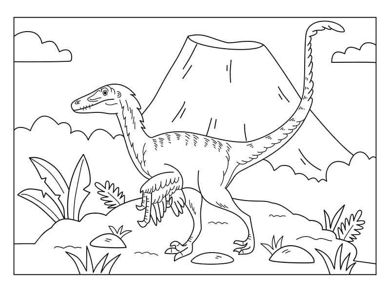 Velociraptor Coloring Page