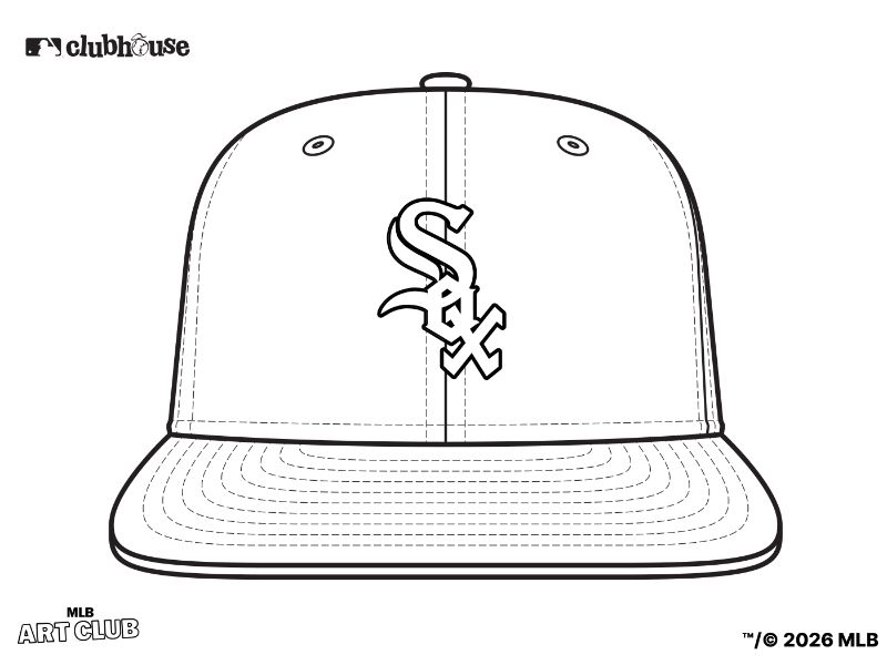 Chicago White Sox Hat Coloring Page