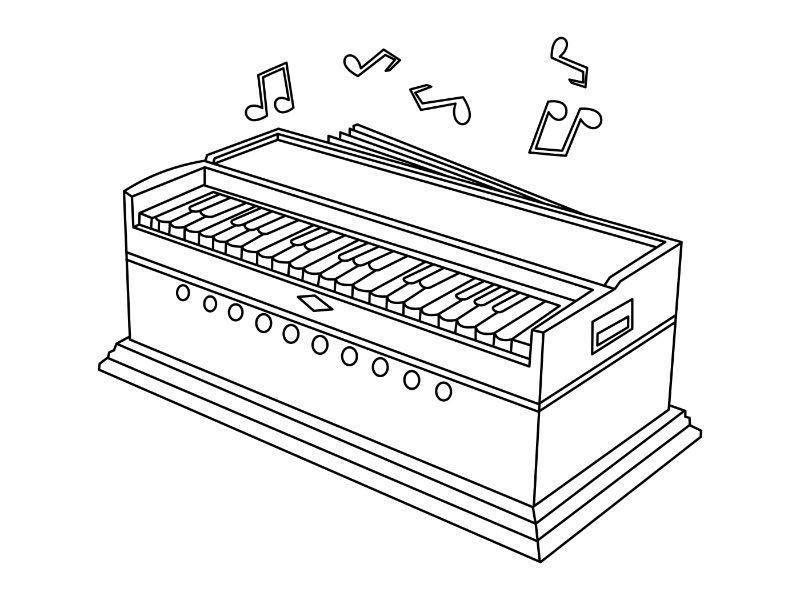 Harmonium Coloring Page
