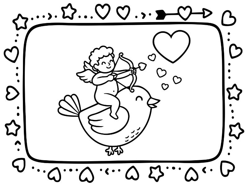 HeartCards Coloring Page