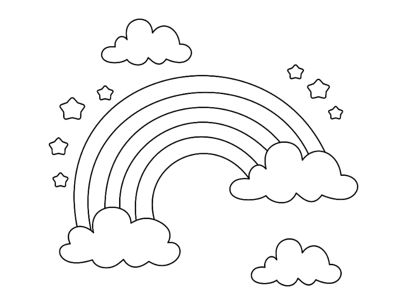 Rainbow Coloring Page