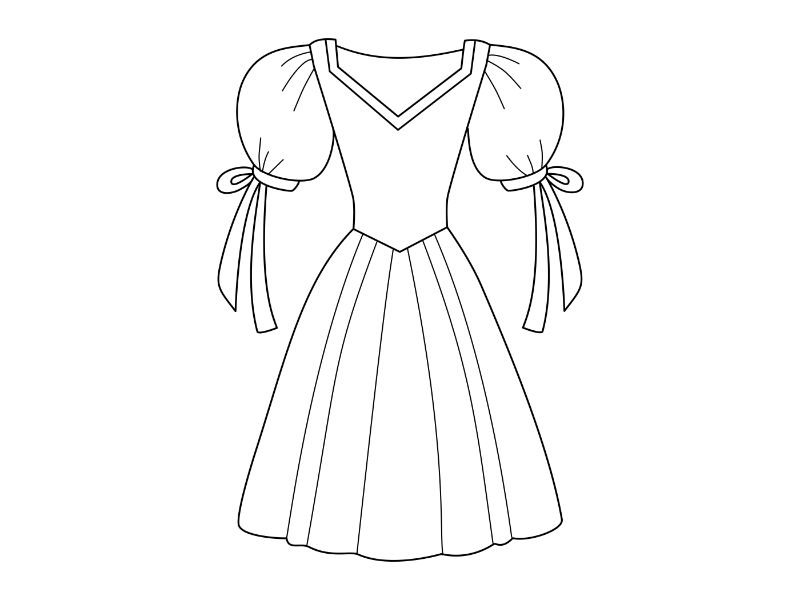Princess Dress Coloring Page